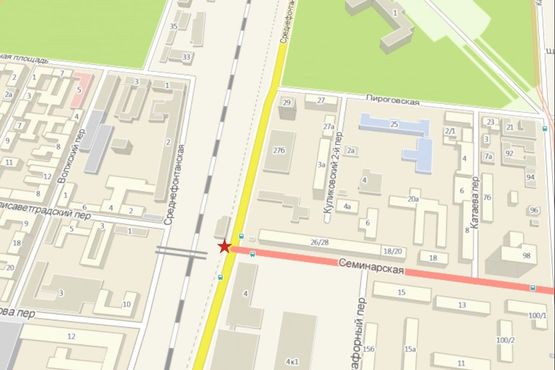 Схема рекламной плоскости по адресу Ул. Среднефонтанская / ул. Семинарская Схема рекламной плоскости по адресу Ул. Среднефонтанская / ул. Семинарская