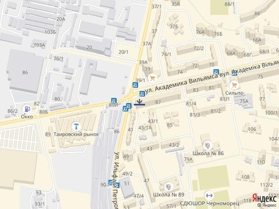 Схема рекламной плоскости по адресу Ильфа и Петрова - Вильямса 1