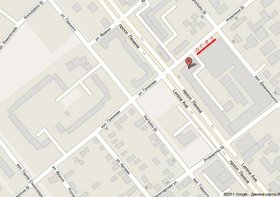 Схема рекламной плоскости по адресу Ул. Грязнова,92/ пр.Ленина #2\B Схема рекламной плоскости по адресу Ул. Грязнова,92/ пр.Ленина #2\B