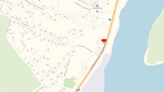 Схема рекламной плоскости по адресу Ул. Набережная, возле заправки "БРСМ"