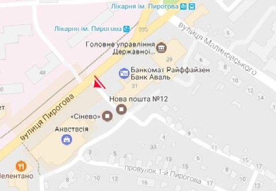 Схема рекламной плоскости по адресу Пирогова ул., 31 [№24]