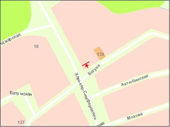 Схема рекламной плоскости по адресу тр.Харьків-Сімферополь - Соляний провулок - вул.Богуна, ст.А Схема рекламной плоскости по адресу тр.Харьків-Сімферополь - Соляний провулок - вул.Богуна, ст.А