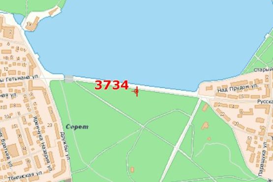 Схема рекламної площини за адресою Гетьмана Мазепи вул., (парк Топільче) - Руська вул. Схема рекламної площини за адресою Гетьмана Мазепи вул., (парк Топільче) - Руська вул.