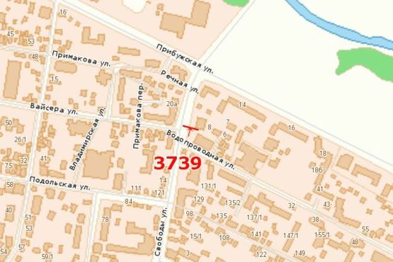 Схема рекламної площини за адресою Свободи вул. - Водопровідна вул. Схема рекламної площини за адресою Свободи вул. - Водопровідна вул.