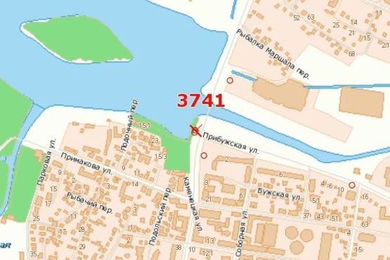 Схема рекламной плоскости по адресу Прибузька вул. - Кам`янецька вул. (Кам'янецька вул.) (в центр) Схема рекламной плоскости по адресу Прибузька вул. - Кам`янецька вул. (Кам'янецька вул.) (в центр)