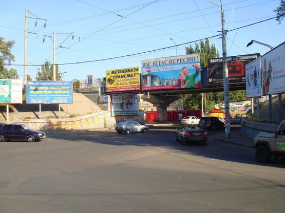 Схема рекламной плоскости по адресу ул. Черноморского Казачества / Эстакада №1