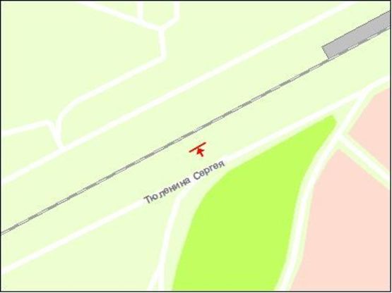 Схема рекламної площини за адресою Набережна магістраль – вул.Тюленіна