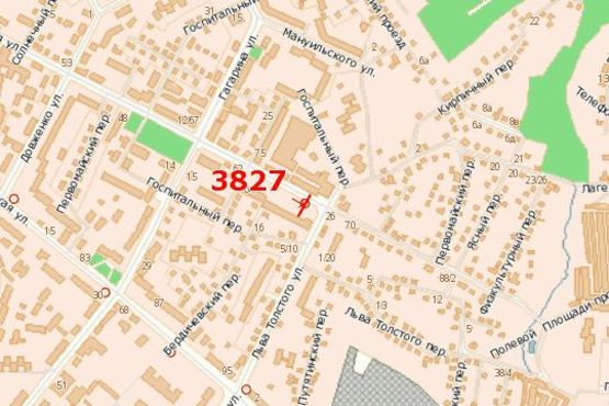 Схема рекламной плоскости по адресу 1 Травня вул., 64