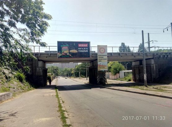 Схема рекламной плоскости по адресу ул. Моловского / Дюковский сквер (в центр)