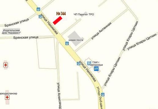 Схема рекламной плоскости по адресу Победы - Адм. Нахимова-Брянская