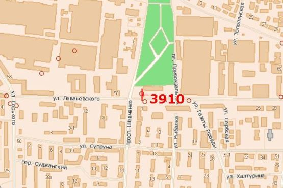 Схема рекламной плоскости по адресу Леваневського вул. - Шевченка просп. Схема рекламной плоскости по адресу Леваневського вул. - Шевченка просп.