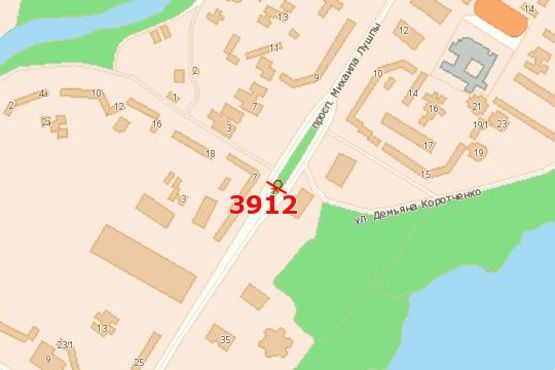 Схема рекламной плоскости по адресу Михайла Лушпи просп., 8 (Банк "Правекс")