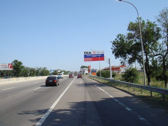 Схема рекламной плоскости по адресу Киевское шоссе "Стелла-Одесса" (Въезд в город)