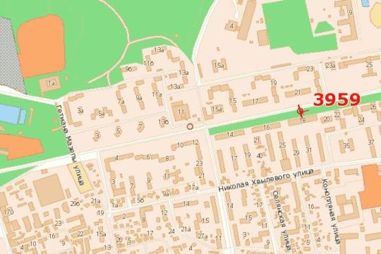 Схема рекламной плоскости по адресу Гетьмана Мазепи вул., 18 Схема рекламной плоскости по адресу Гетьмана Мазепи вул., 18