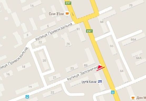 Схема рекламної площини за адресою Ушакова пр. - Железнодорожная ул. Схема рекламної площини за адресою Ушакова пр. - Железнодорожная ул.