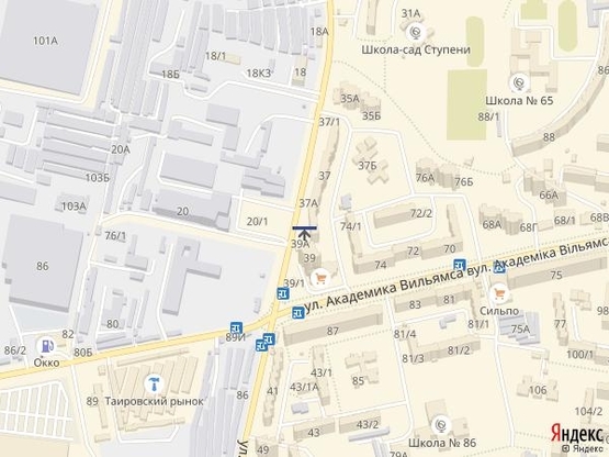 Схема рекламної площини за адресою Ильфа и Петрова - Вильямса 2