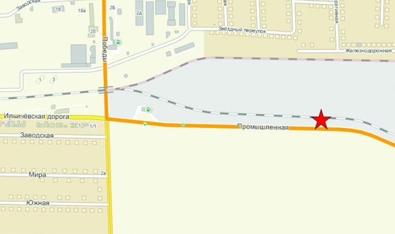 Схема рекламной плоскости по адресу Черноморск  / ул. Промышленная