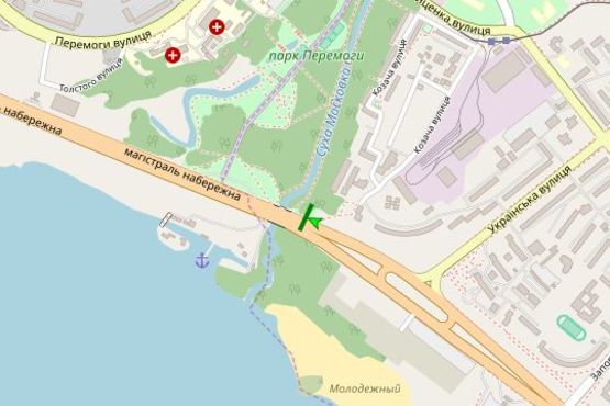 Схема рекламной плоскости по адресу Набережна магіст., "Червона вода" Схема рекламной плоскости по адресу Набережна магіст., "Червона вода"