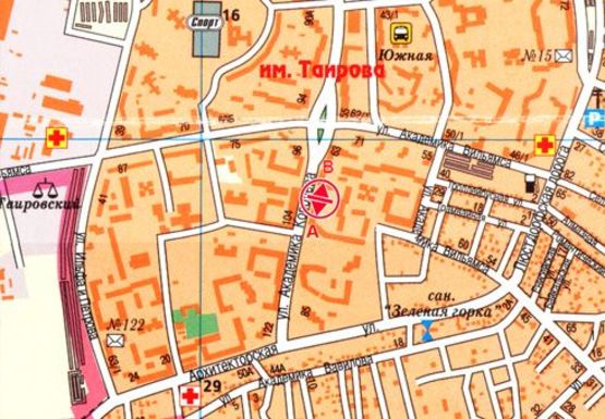 Схема рекламної площини за адресою Академика Королёва ул., 75 Схема рекламної площини за адресою Академика Королёва ул., 75