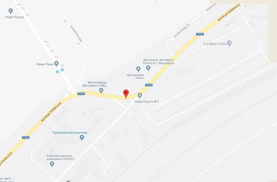 Схема рекламної площини за адресою Святопетрівське, ул.Киевсквя, трасса Киев-Боярка