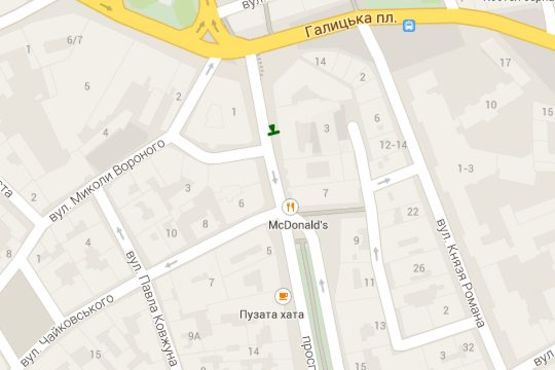 Схема рекламної площини за адресою Тараса Шевченка вул., 3