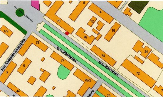 Схема рекламной плоскости по адресу Соборності вул., 78 (№1)