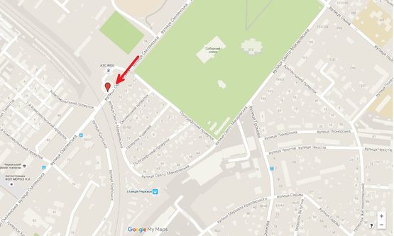 Схема рекламної площини за адресою ул.Смелянская / ул.Ленина,  возле АЗС "WOG" Схема рекламної площини за адресою ул.Смелянская / ул.Ленина,  возле АЗС "WOG"