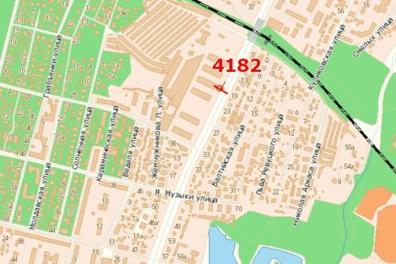 Схема рекламної площини за адресою Княгині Ольги вул., 19 (від центру) Схема рекламної площини за адресою Княгині Ольги вул., 19 (від центру)