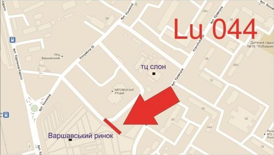 Схема рекламної площини за адресою Конякіна_територія Автостанції №1_ТЦ Слон_Варшавський ринок