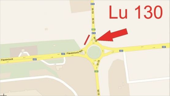 Схема рекламної площини за адресою Рівненська/Окружна_кільце біля Епіцентру_в'їзд в місто