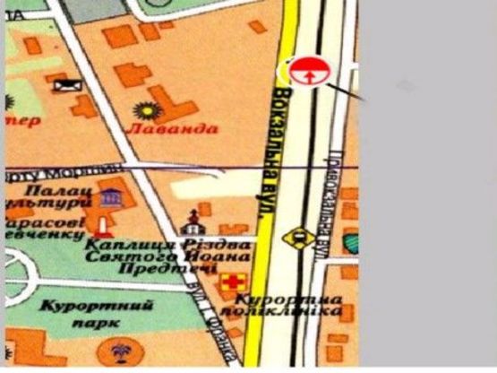 Схема рекламной плоскости по адресу вул.Вокзальна