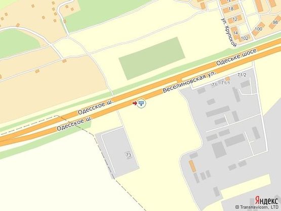 Схема рекламной плоскости по адресу Одесская трасса - въезд в город