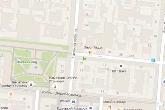 Схема рекламної площини за адресою Ланжеронівська вул. - Гаванна вул.