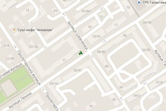 Схема рекламной плоскости по адресу Соборная вул. (Ленiна вул.), 13/39 - Шевченка вул. Схема рекламной плоскости по адресу Соборная вул. (Ленiна вул.), 13/39 - Шевченка вул.