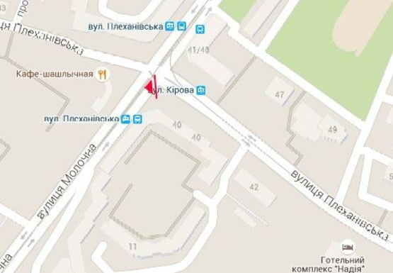 Схема рекламної площини за адресою Плехановская ул., 40 - Молочная ул.