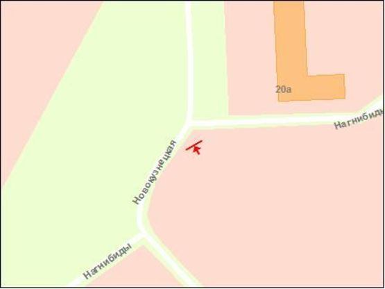 Схема рекламної площини за адресою вул.Новокузнецька - вул.Нагнибеди (коло біля супермаркета "Сільпо"), ст.Б