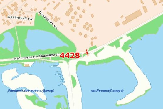 Схема рекламної площини за адресою Малиновського Маршала вул., 108 (ліва) Схема рекламної площини за адресою Малиновського Маршала вул., 108 (ліва)