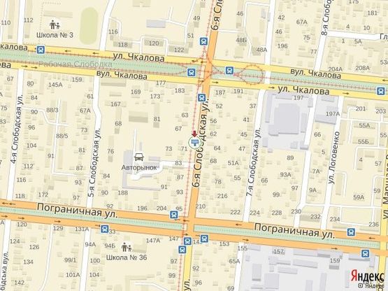 Схема рекламной плоскости по адресу ул. 6-я Слободская, 69 Схема рекламной плоскости по адресу ул. 6-я Слободская, 69