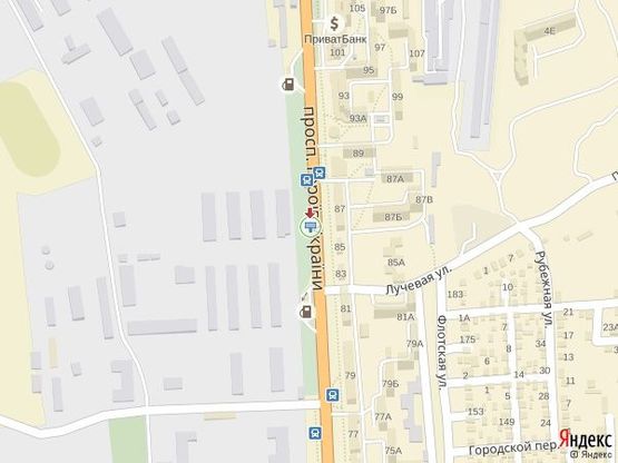 Схема рекламної площини за адресою просп. Героев Украины (воинская часть)