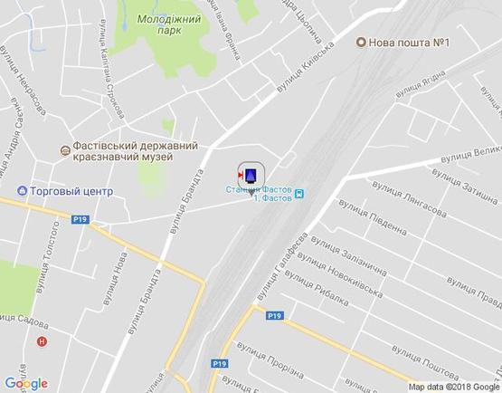 Схема рекламной плоскости по адресу г.Фастов, Привокзальная площадь Схема рекламной плоскости по адресу г.Фастов, Привокзальная площадь