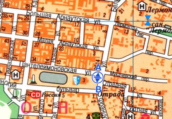 Схема рекламной плоскости по адресу Леонтовича ул. - Пантелемоновская ул.,3