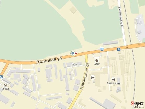 Схема рекламной плоскости по адресу ул. Троицкая, 240А