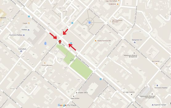 Схема рекламної площини за адресою бул. Шевченко / ул.Б.Вишневецкого (призматрон) Схема рекламної площини за адресою бул. Шевченко / ул.Б.Вишневецкого (призматрон)