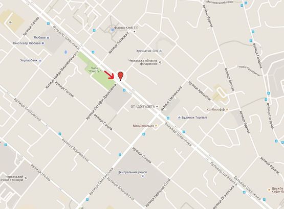 Схема рекламной плоскости по адресу бул. Шевченко / ул. О.Дашкевича  (призматрон) Схема рекламной плоскости по адресу бул. Шевченко / ул. О.Дашкевича  (призматрон)