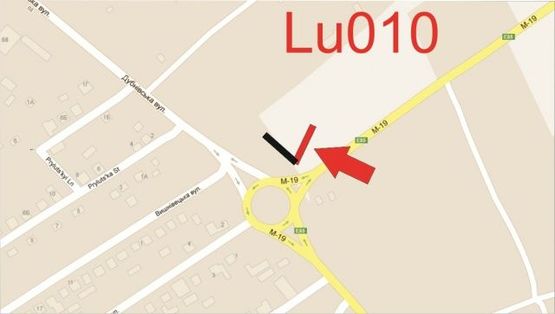 Схема рекламной плоскости по адресу Дубнівська_кільце_в центр