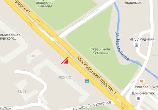 Схема рекламной плоскости по адресу Московский пр., 102/112