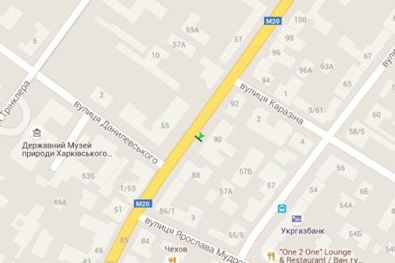 Схема рекламной плоскости по адресу Сумська вул., 90 Схема рекламной плоскости по адресу Сумська вул., 90