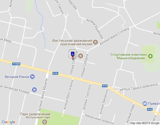 Схема рекламної площини за адресою г.Фастов, ул.Радянская, 1 Схема рекламної площини за адресою г.Фастов, ул.Радянская, 1