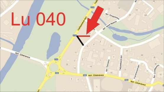 Схема рекламной плоскости по адресу Франка/Набережна_в центр Схема рекламной плоскости по адресу Франка/Набережна_в центр