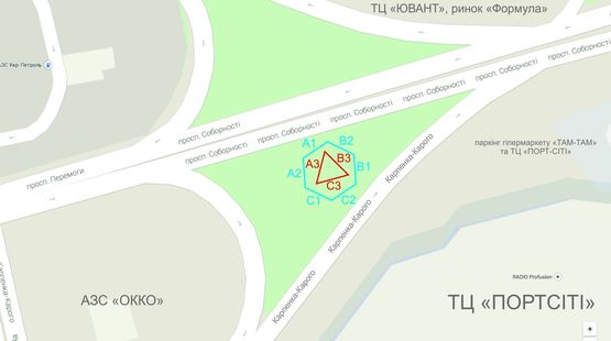 Схема рекламной плоскости по адресу Соборності-Карпенка-Карого_ПОРТСІТІ_КРАЩИЙ "ПЯТАЧОК" ЛУЦЬКА Схема рекламной плоскости по адресу Соборності-Карпенка-Карого_ПОРТСІТІ_КРАЩИЙ "ПЯТАЧОК" ЛУЦЬКА